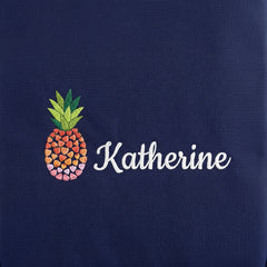 Caveri personalised packing cube in Ink Blue with embroidered pineapple icon