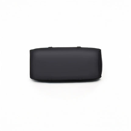 caveri Black marlowe satchel bag underside view on a white background