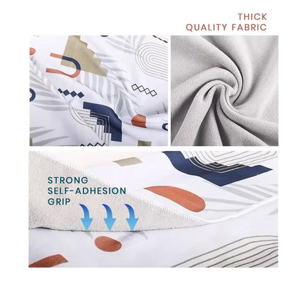 Caveri grip wrap close-up showing thick quality fabric and strong self-adhesion backing with geometric print