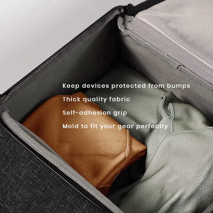 Caveri grip wrap inside open bag protecting devices with thick fabric that moulds to fit your gear