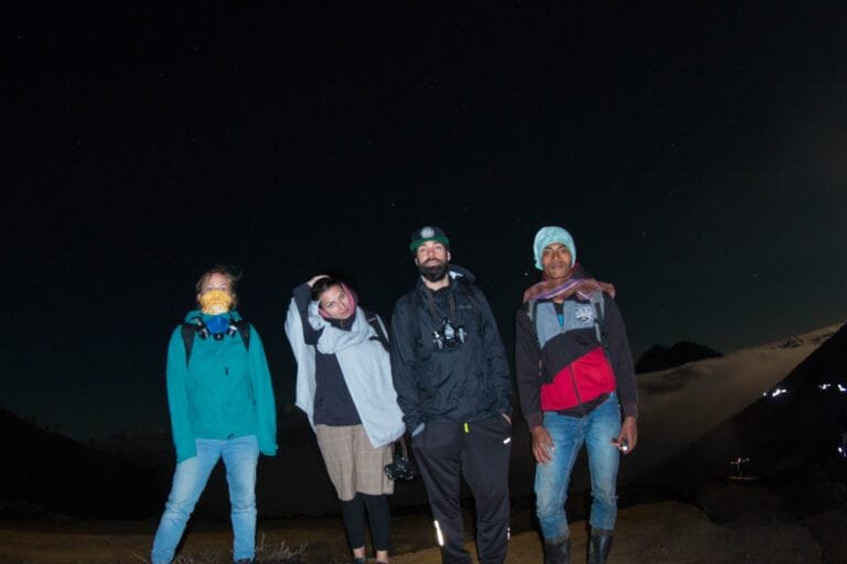 traveling party to Kawah Ljen with a local guide Yudi